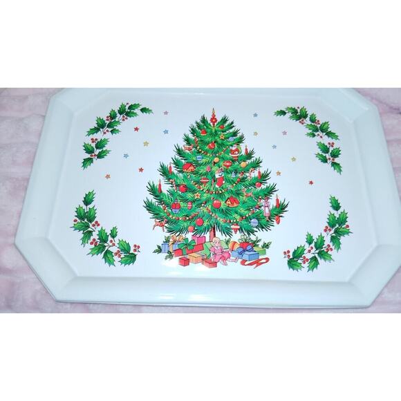 ullman Other - Ullam Christmas Plastic Tray Christmas Tree 18.5"X13.5" Vintage 1980s